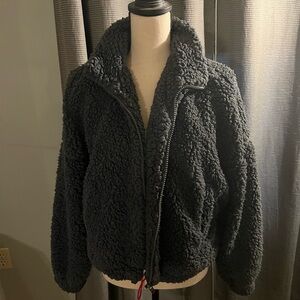 Urban Outfitters teddy bear jacket. Gray. Women’s medium.
